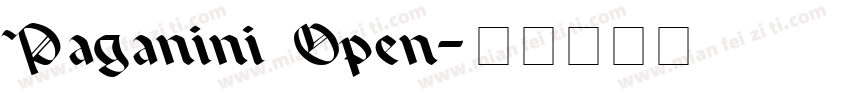 Paganini Open字体转换